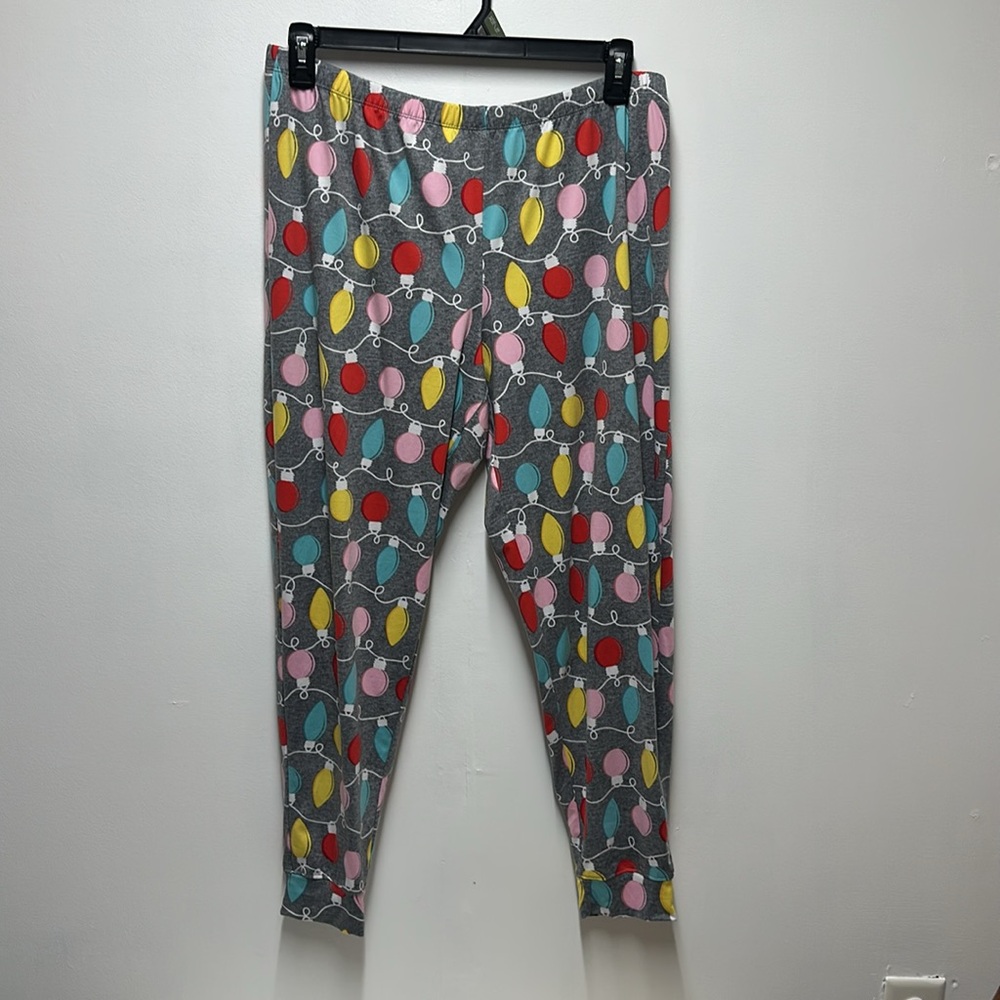 Christmas light pajama pants